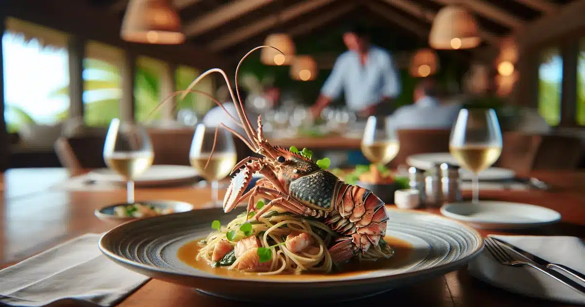 Gourmet Langouste Cuisine au Restaurant | Guadeloupe